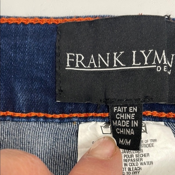 Frank Lyman Skinny Jeans with Red Tuxedo Strip, Distressed. Size M - Picture 8 of 12